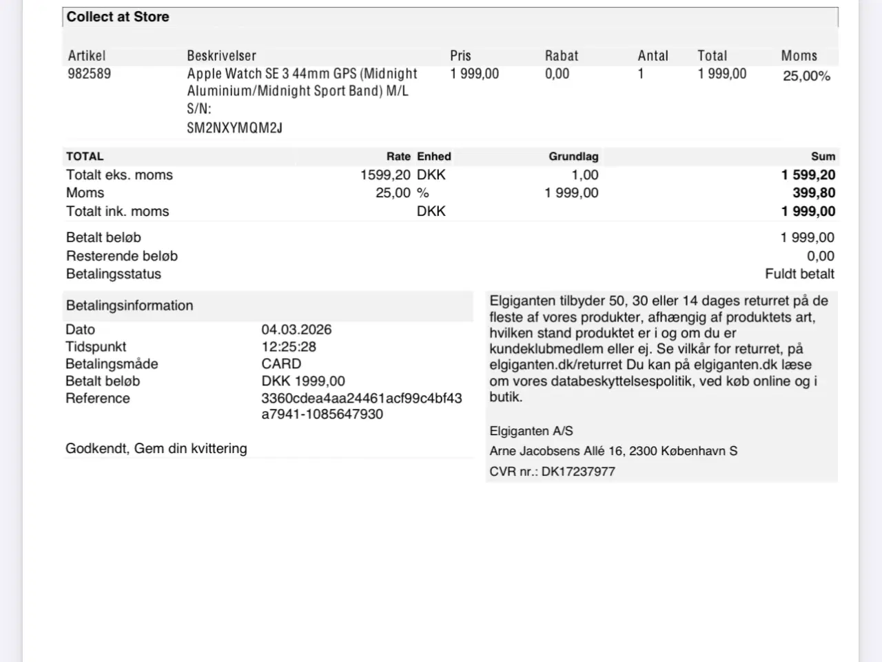 Billede 3 - Apple Watch SE 3, 44 mm