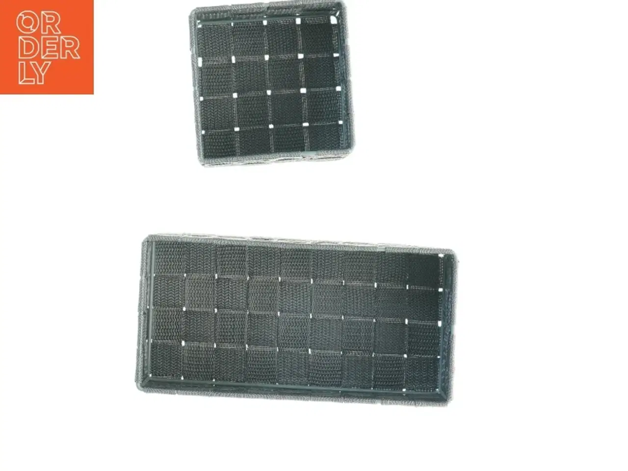 Billede 2 - Flettede opbevaringskurve (str. 12 x 12 x 8 cm og 24 x 12 x 8 cm)