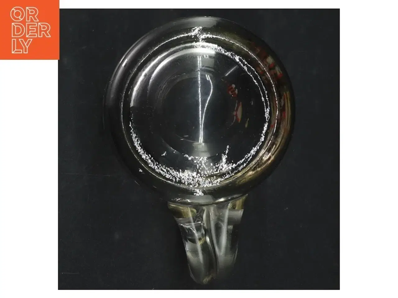 Billede 3 - Glaskrus med folkekunstmotiv (str. H. 11 cm. ø. 8 cm)