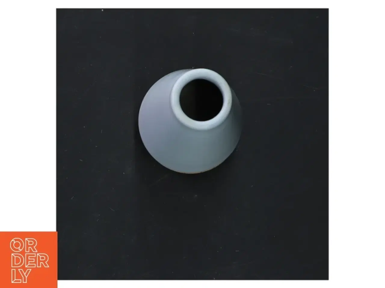 Billede 3 - Blå vase med træbund fra Novaform (str. 13x5 cm)