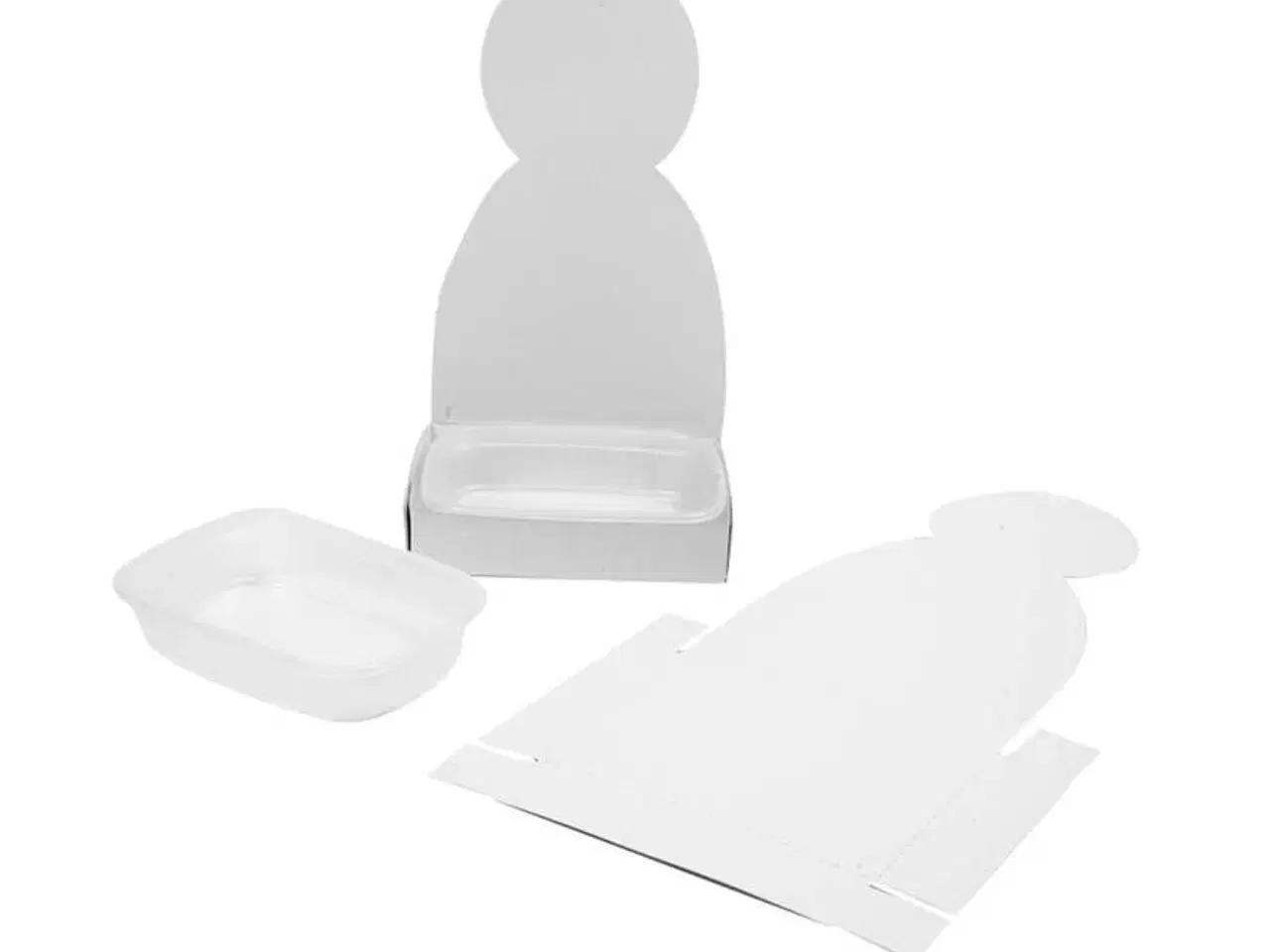 Billede 1 - Hvid Karsebakke-figur 20 cm - 6 sæt pr. pakke