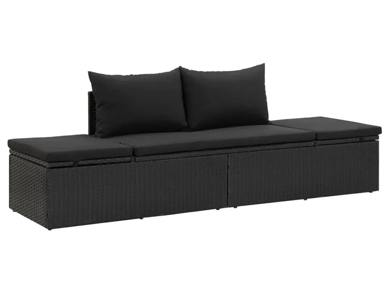 Billede 2 - Solseng med hynder polyrattan sort