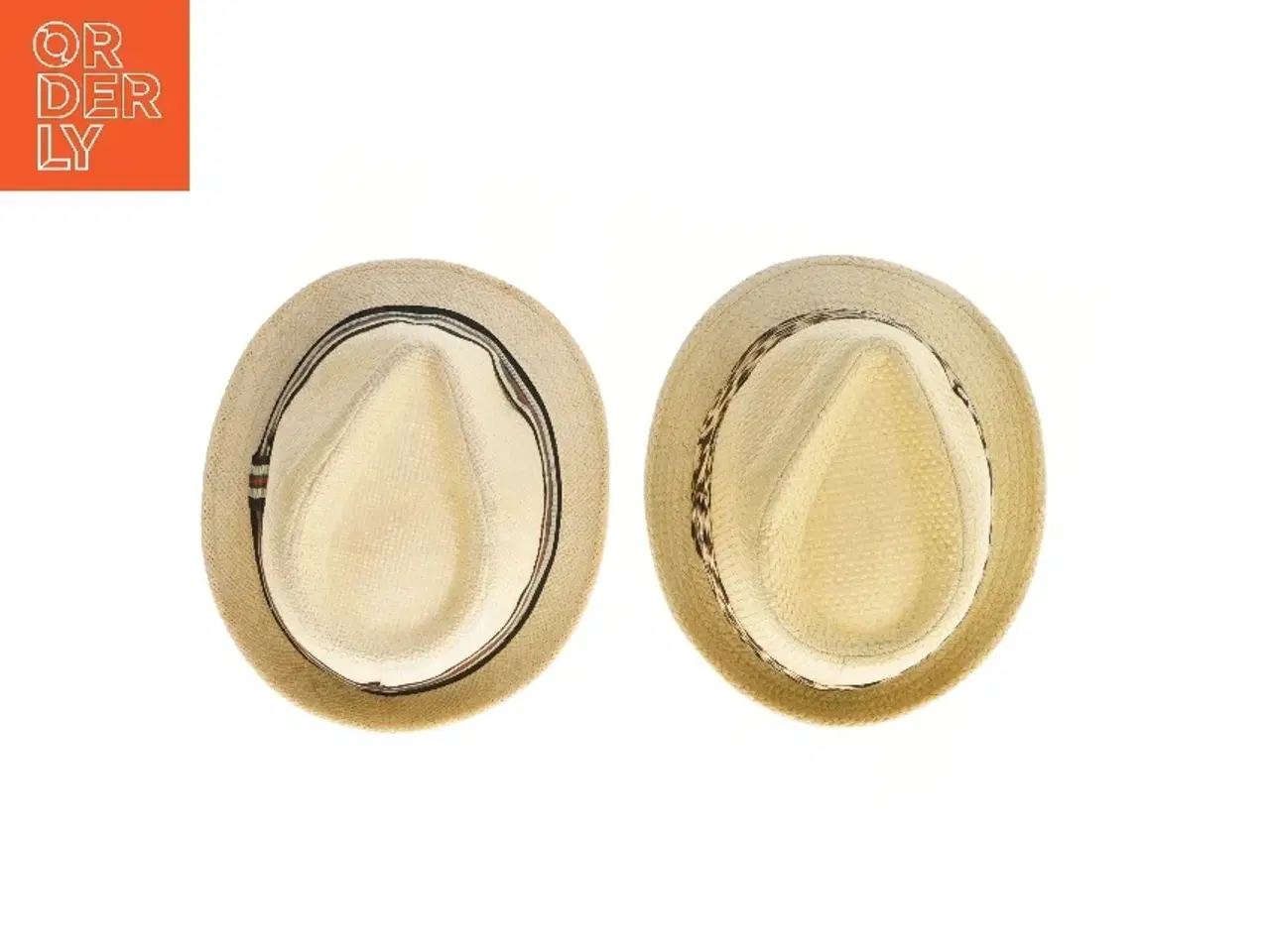 Billede 3 - Sæt af to stråhatte med bånd (str. str 58 Ø 23 cm)