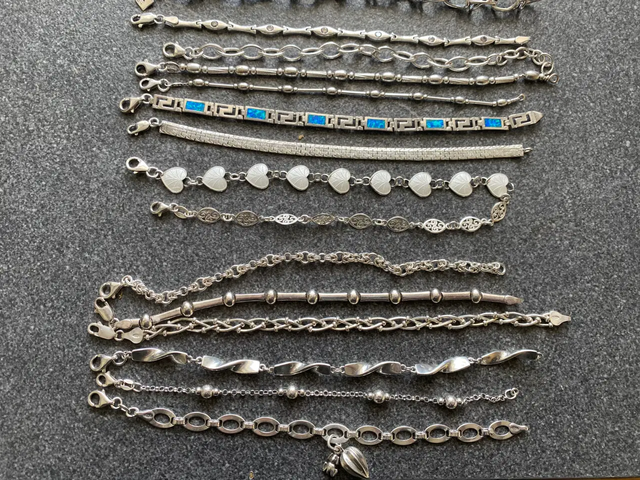 Billede 2 - 23 forskellige sølvarmbånd