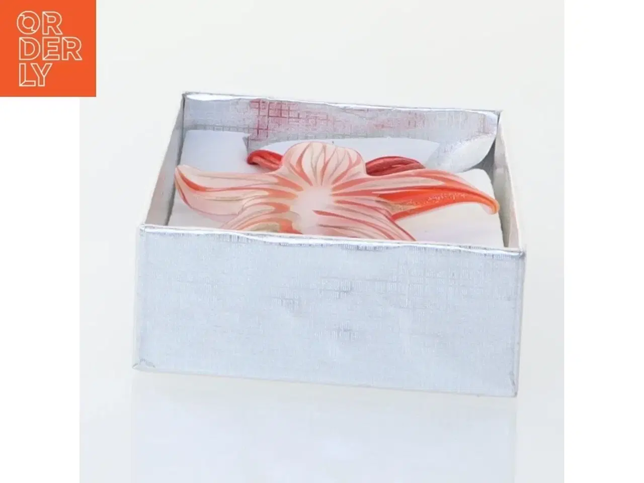 Billede 2 - Halskæde med håndlavet italiensk glassmykke (str. Kasse 9 x 6 cm)