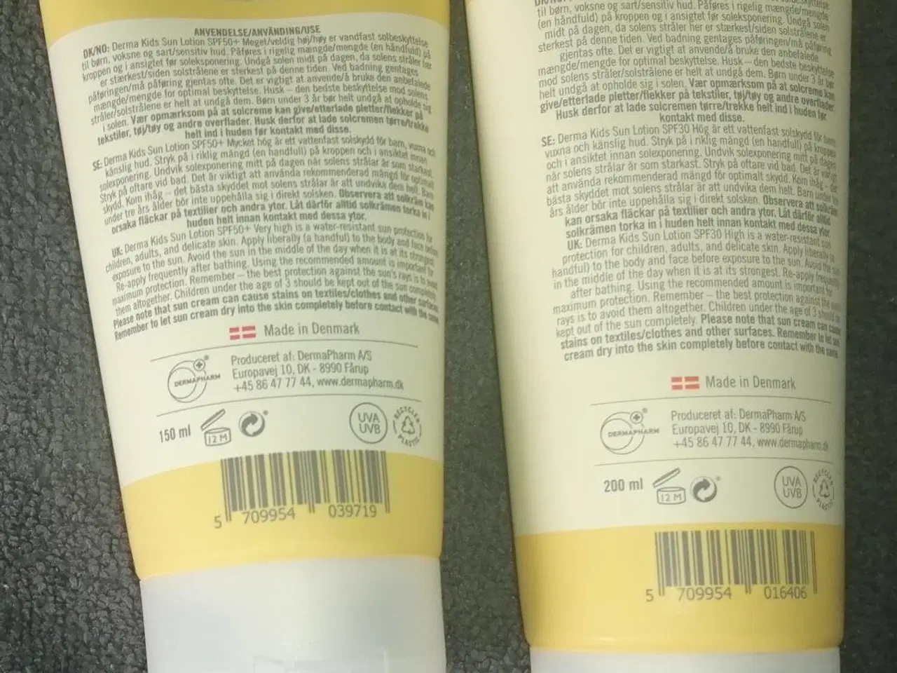 Billede 2 - 2 STK NYE DERMA SUN LOTION SPF 30 OG 50 Til salg
