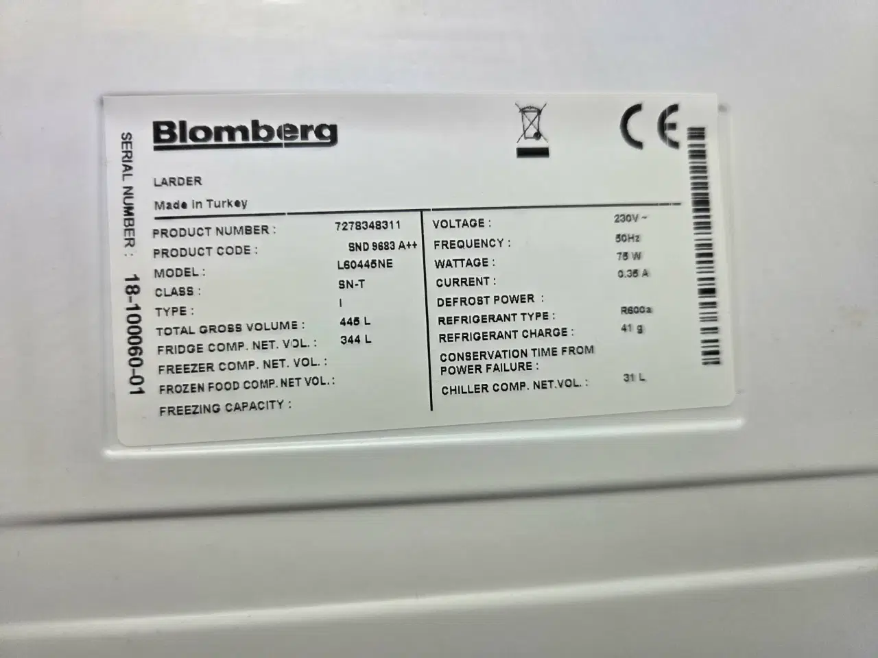 Billede 4 - Blomberg kølskab SND9683 a++