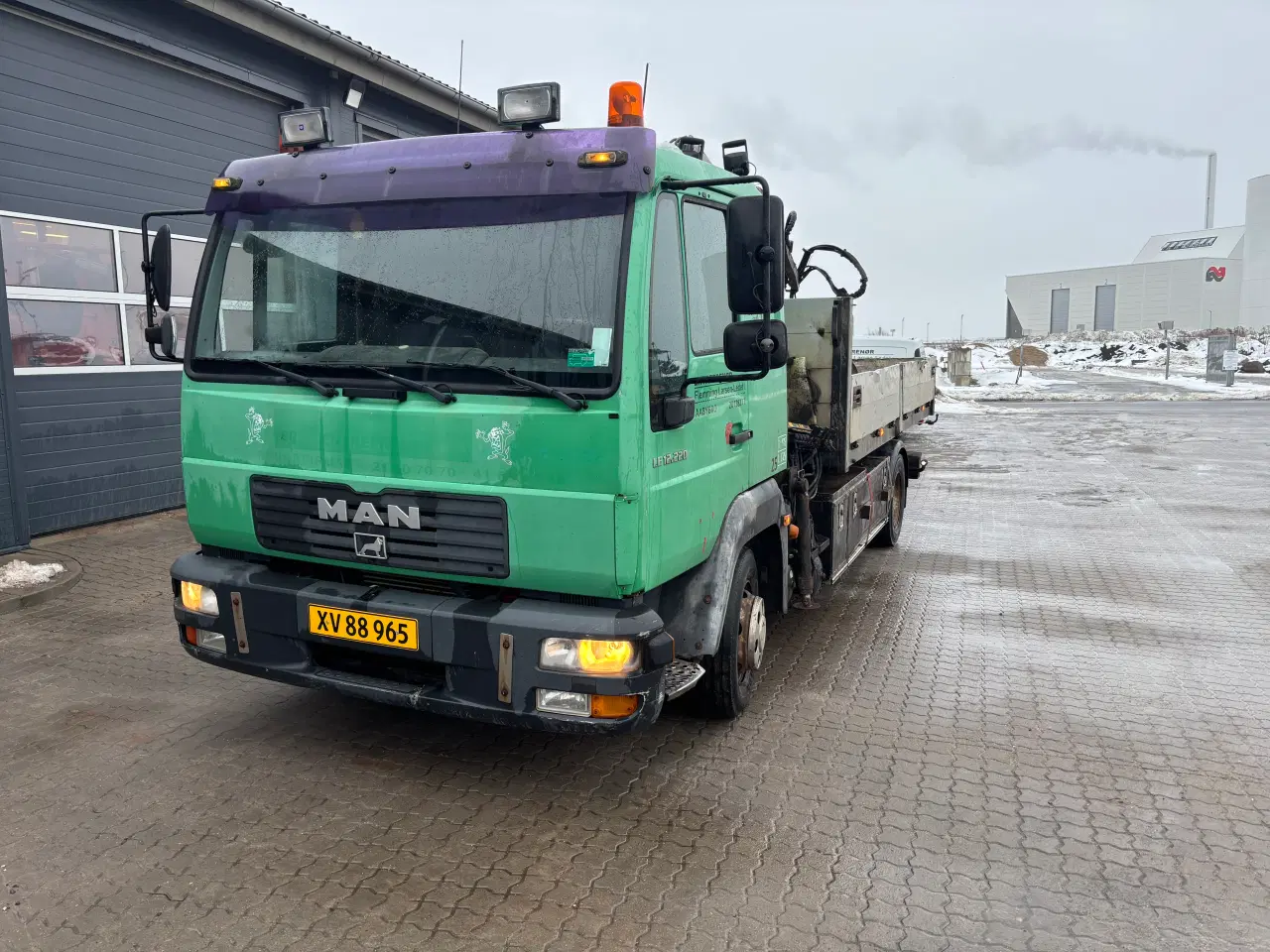 Billede 4 - Man Lastbil med kran og tiplad