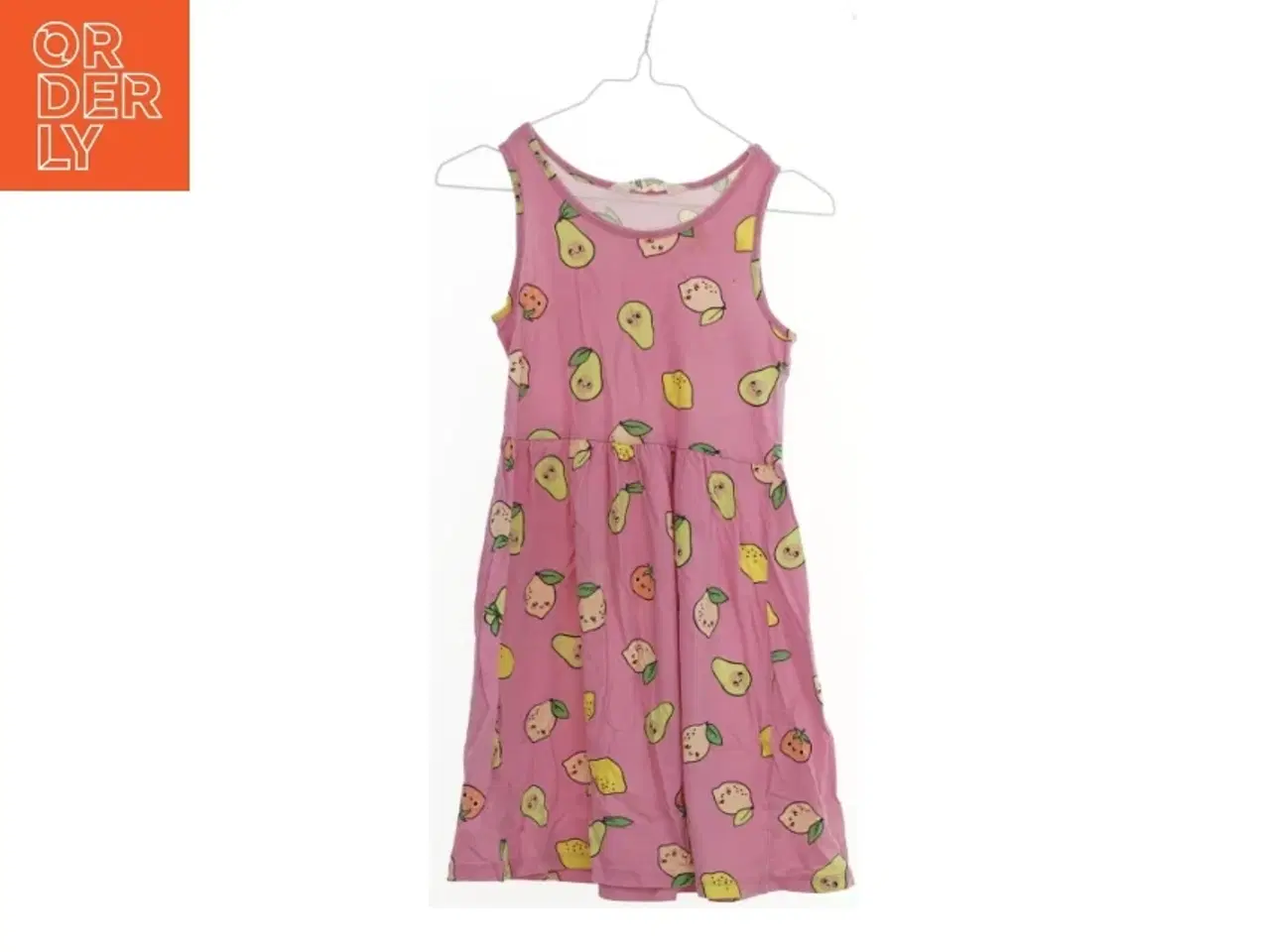Billede 1 - Lyserød kjole med frugtprint fra H&M (str. 122)