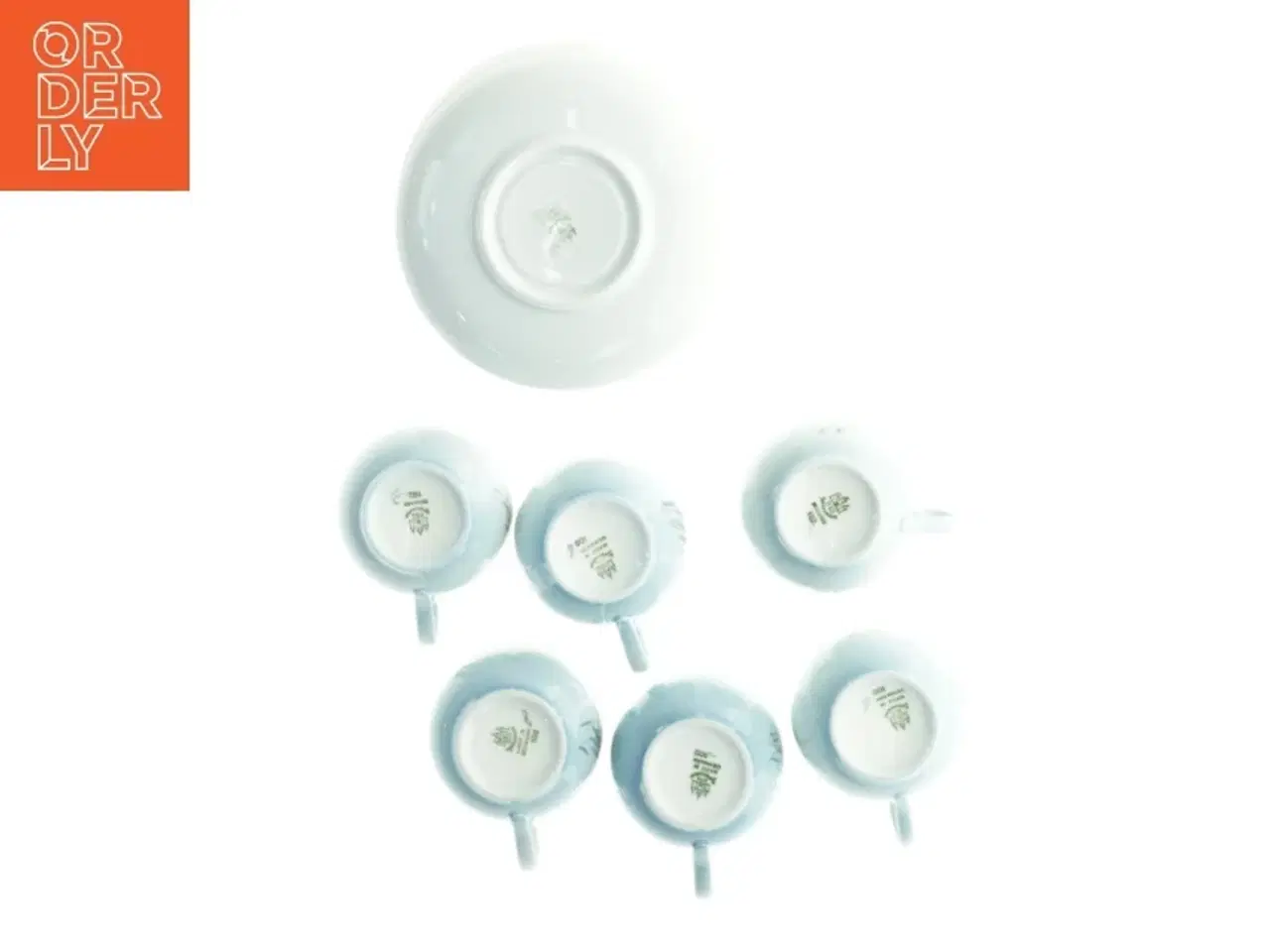 Billede 4 - Porcelæn kaffesæt med blomstermotiv, Blå kornblomst, Demeter fra Bing Og Grøndahl (str. Diameter 13,5 cm h 7 cm)