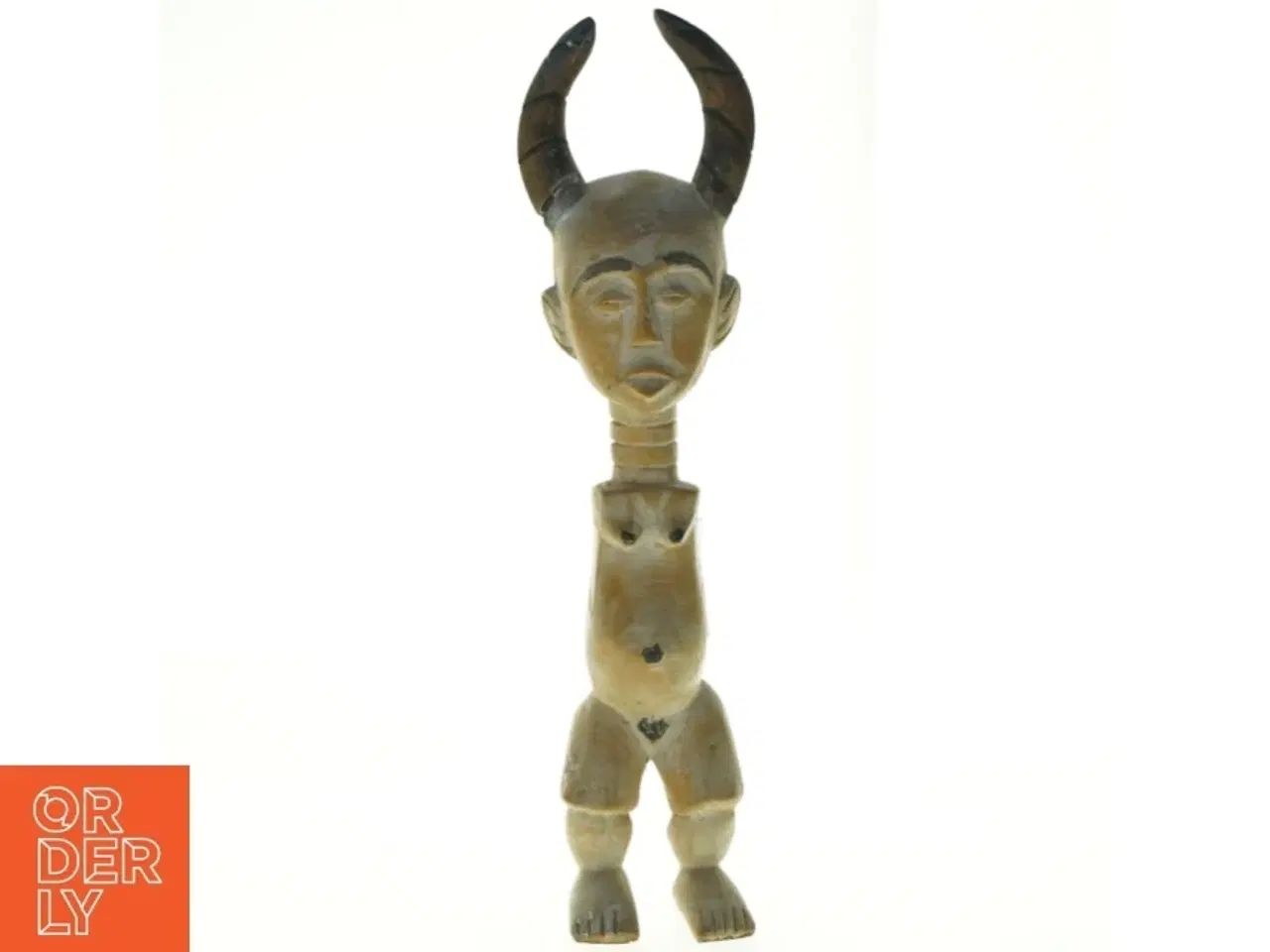 Billede 1 - Træfigur med horn (str. 35 x 9 cm)