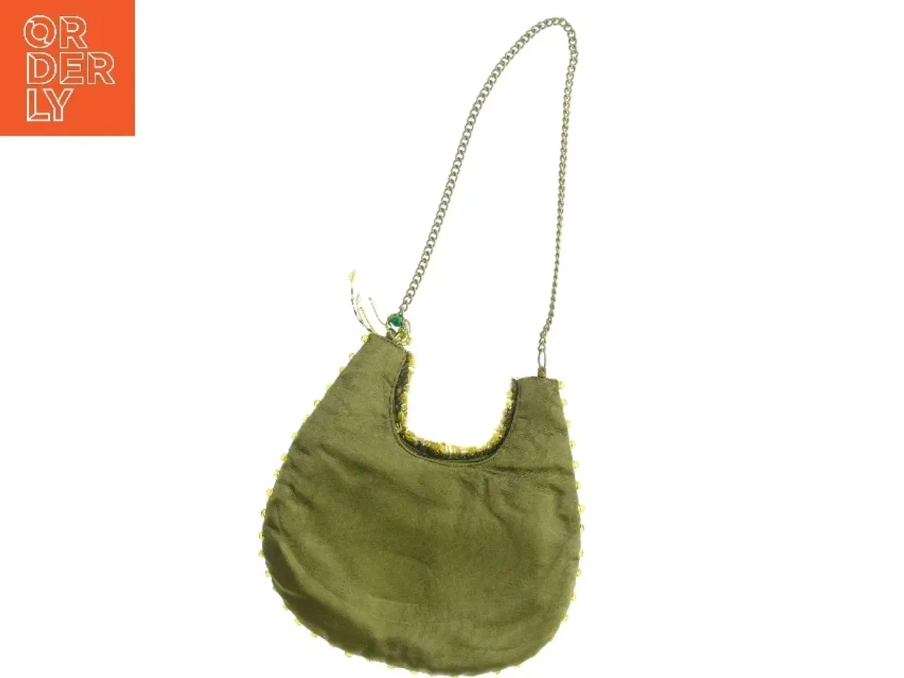 Billede 2 - Broderet aftenstaske med kæde (str. 24 x. 25 cm)