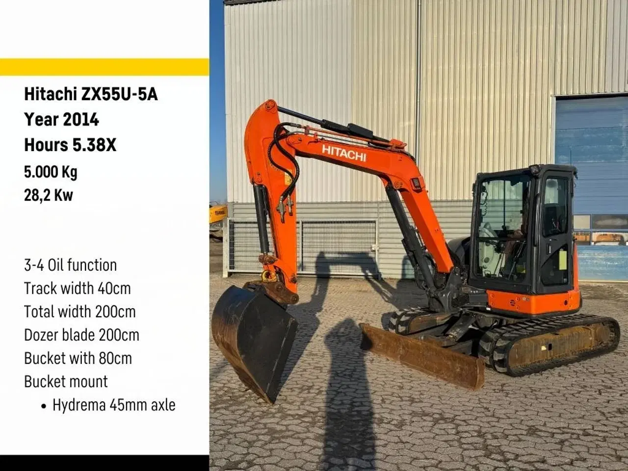 Billede 1 - Hitachi ZX 55 U-5 A