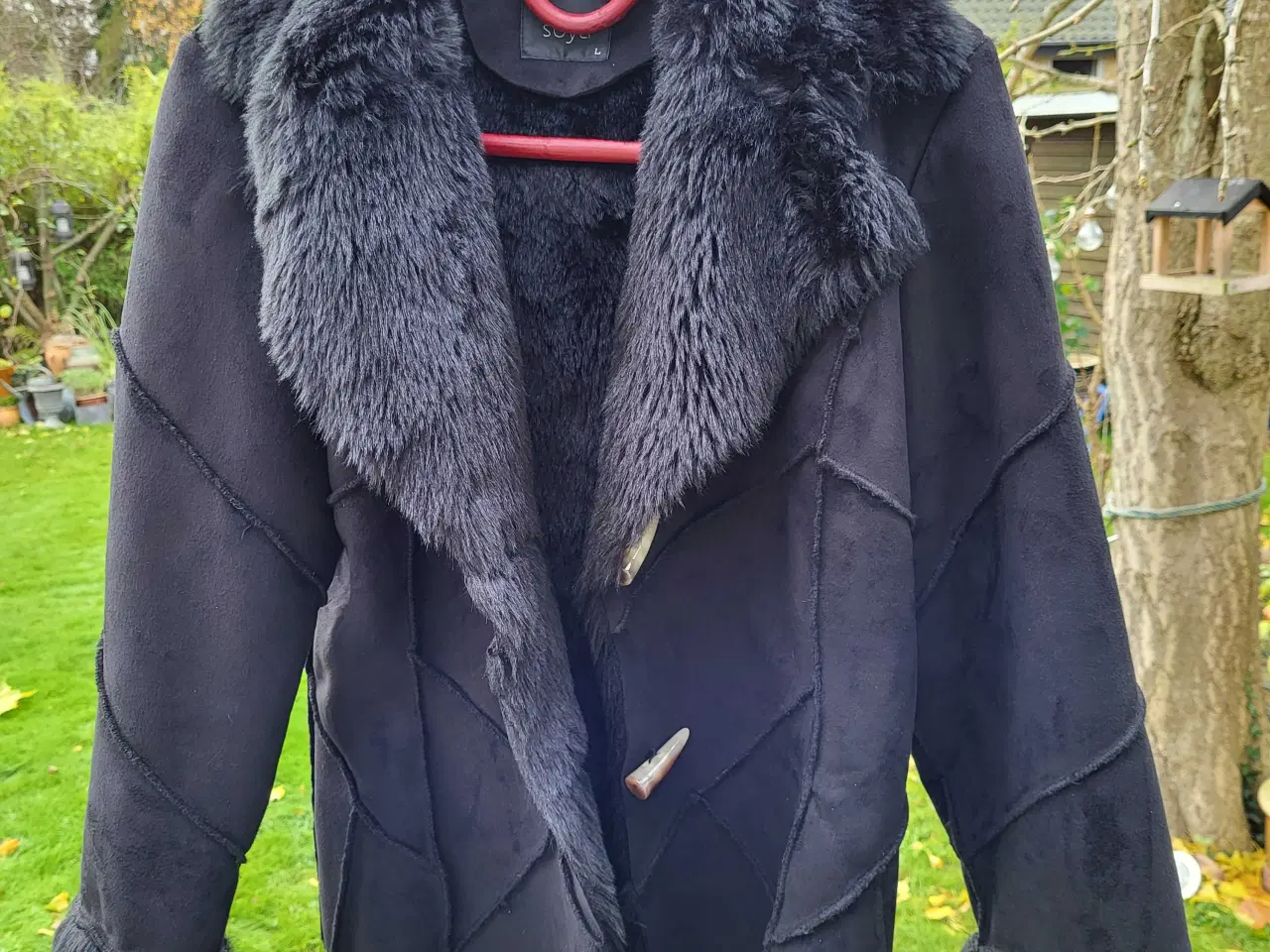 Billede 2 - Flot frakke i faux rulam/pels
