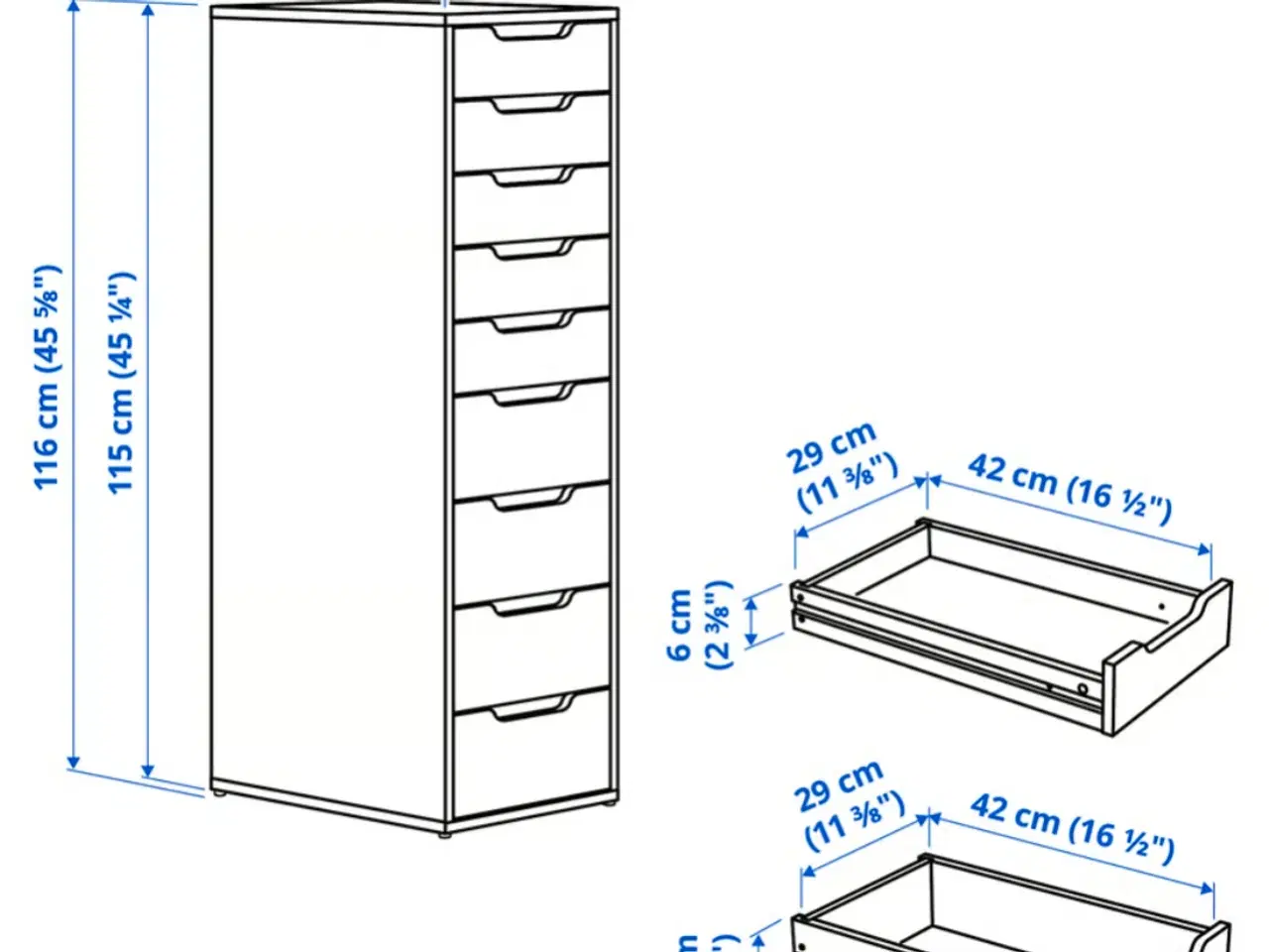 Billede 4 - Ikea alex kommode 9 skuffer