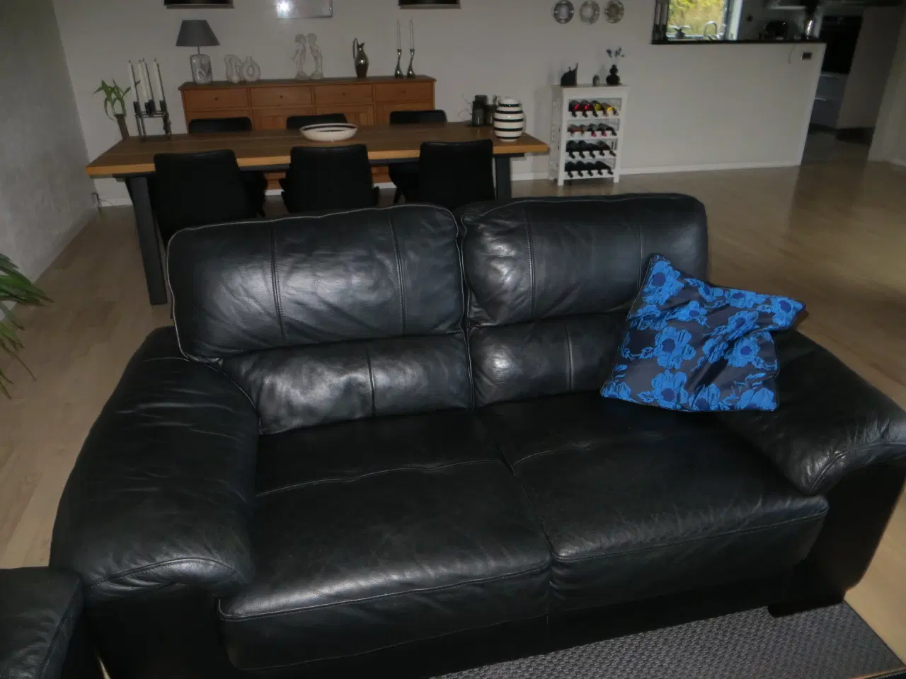 Billede 1 - Lædersofa gruppe