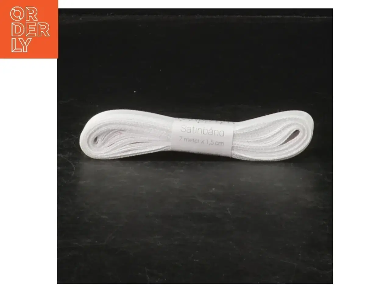 Billede 1 - Hvidt satinbånd (str. 7 m x 1,5 cm)
