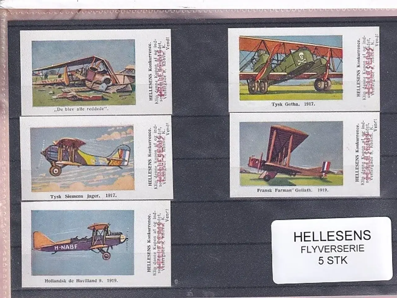 Billede 1 - Hellesens Flyverserie - 5 Stk. mærkater