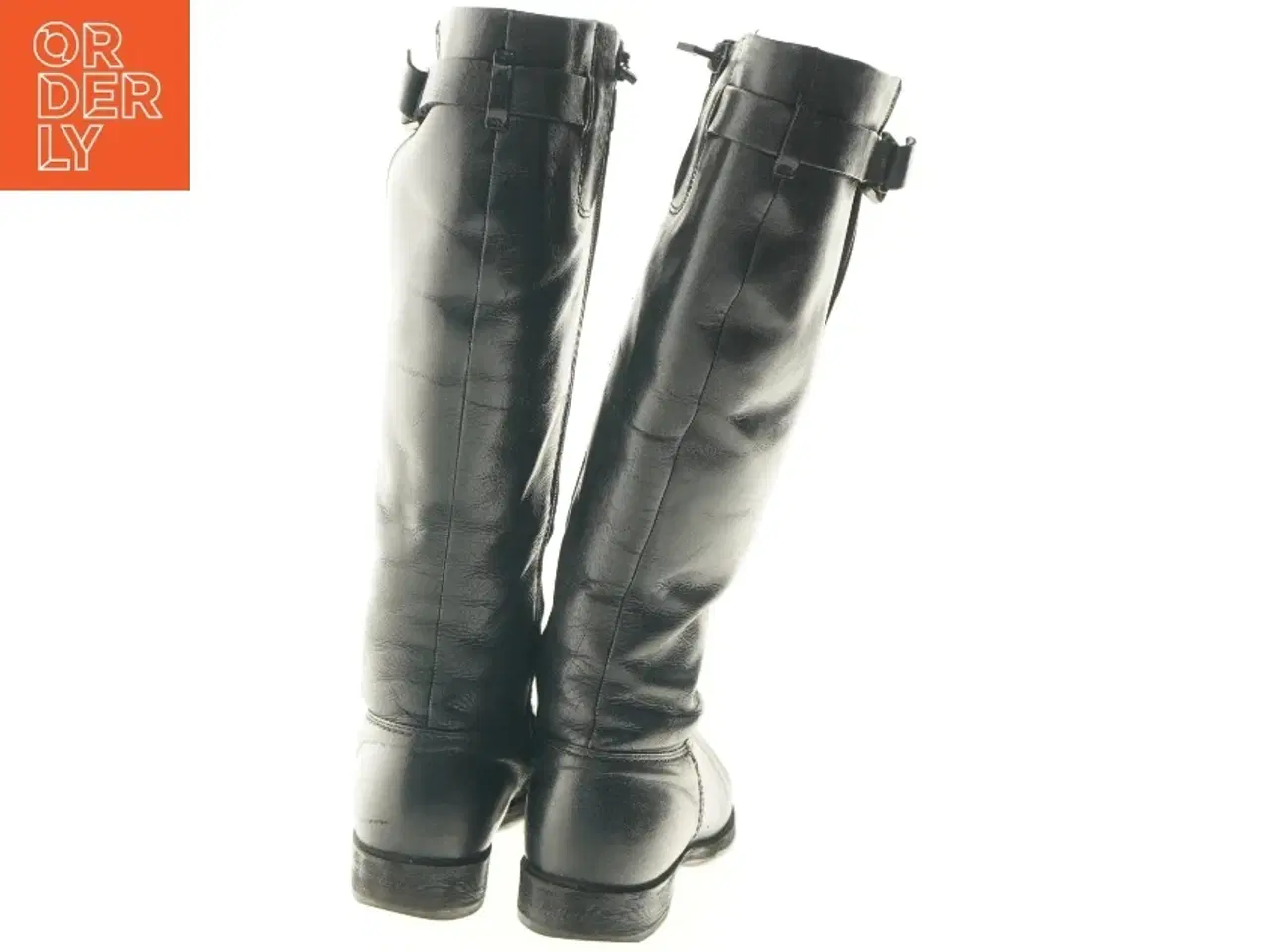 Billede 2 - Lange sorte læderstøvler fra Ecco (str. 36 )