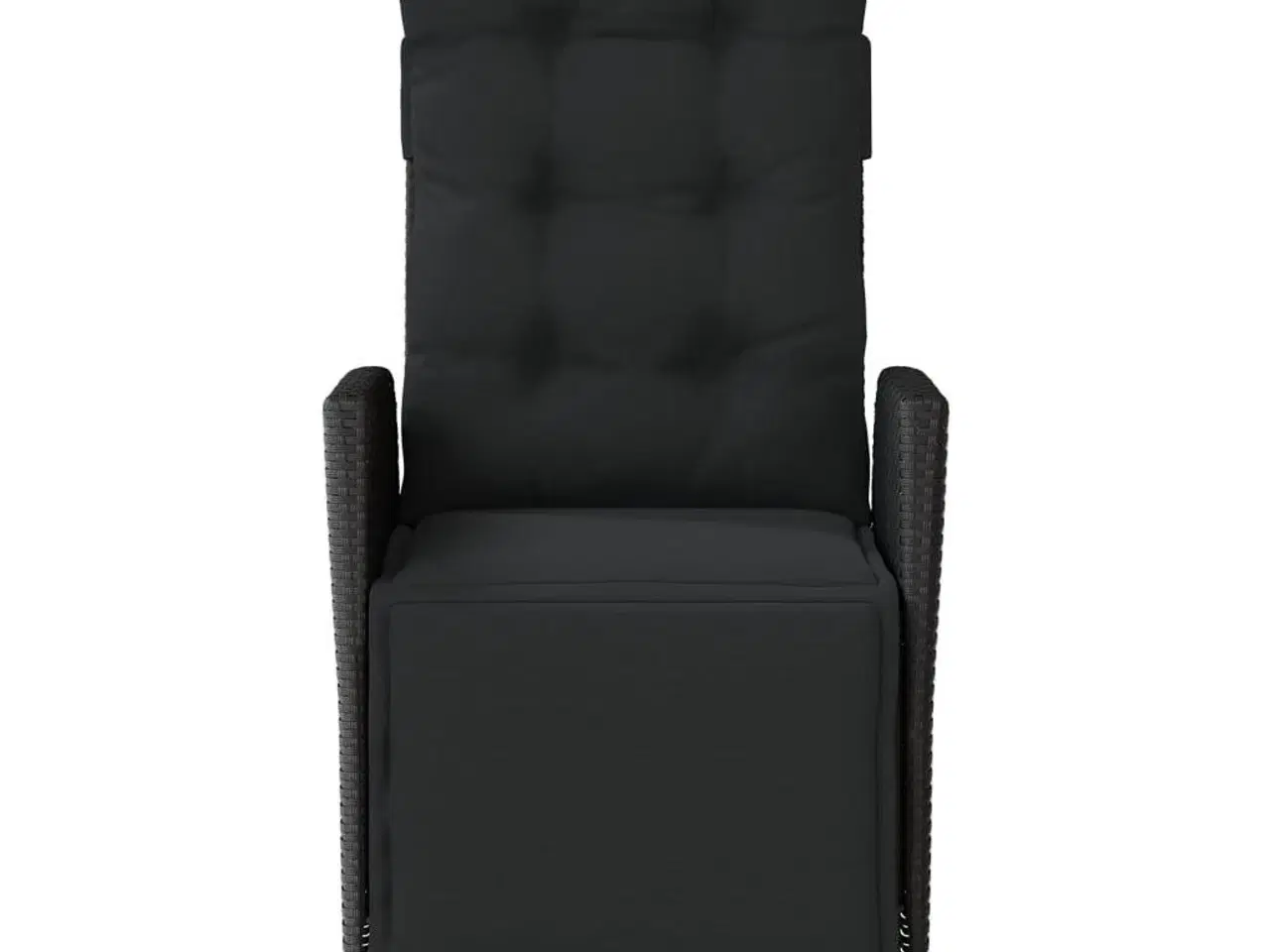 Billede 4 - Havestol med justerbart ryglæn og fodstøtte polyrattan sort