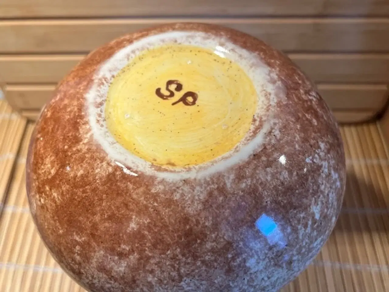 Billede 2 - Unika stentøjsvase af Sigmund Petersen (signeret)