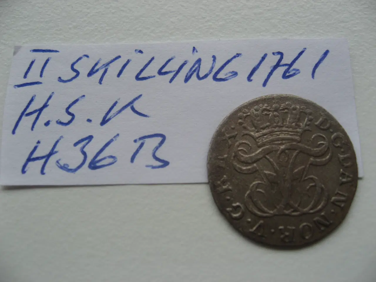 Billede 2 - Særdeles flot/Smuk II Skilling 1761 HSK