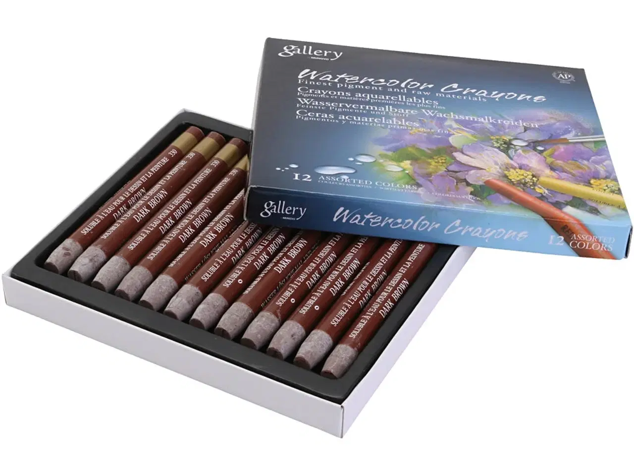 Billede 1 - Gallery Akvarel, mørk brun, 12 stk./ 1 pk.