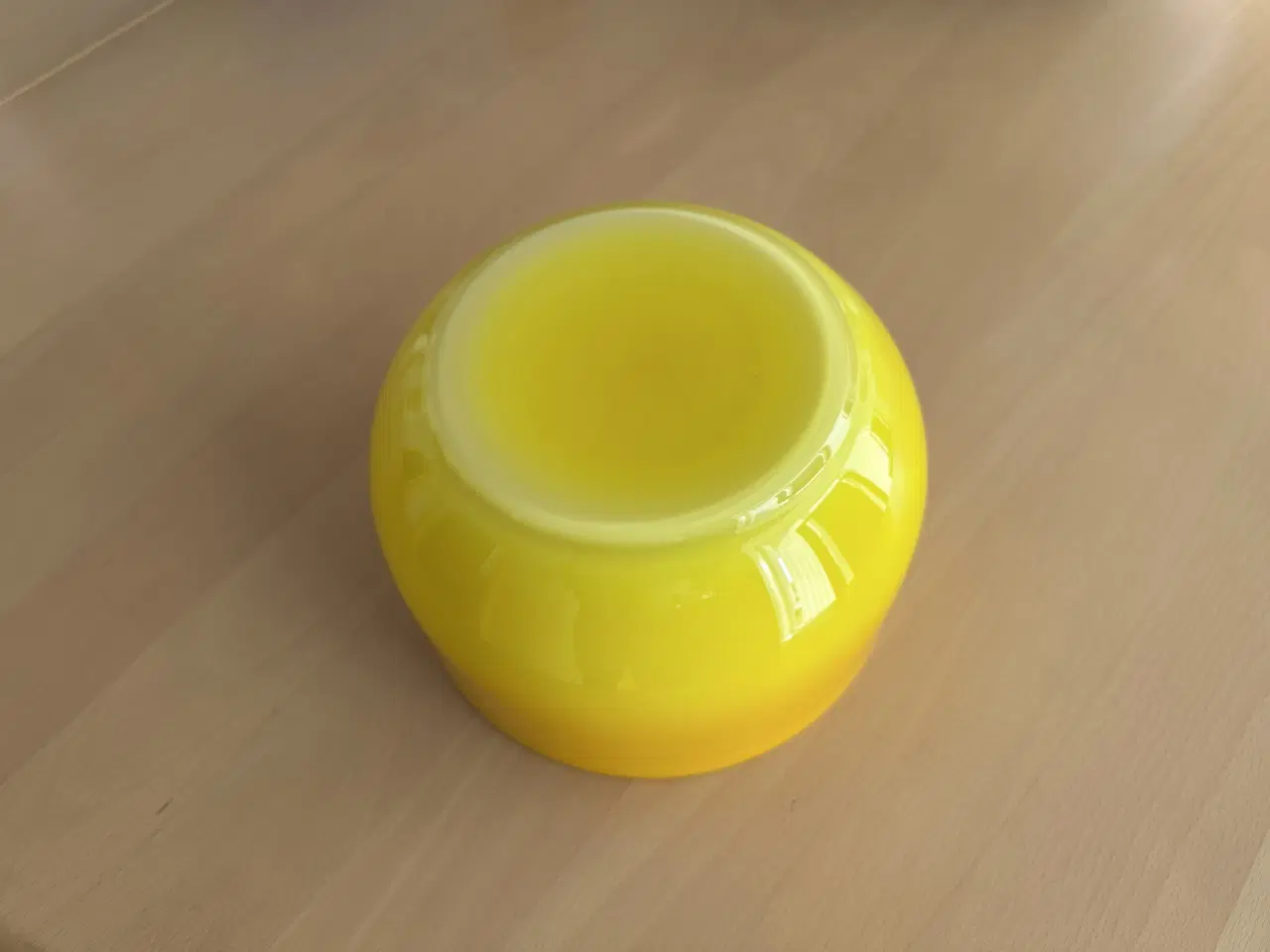 Billede 6 - Unik Holmegaard Palet Rund skål i tofarvet gul