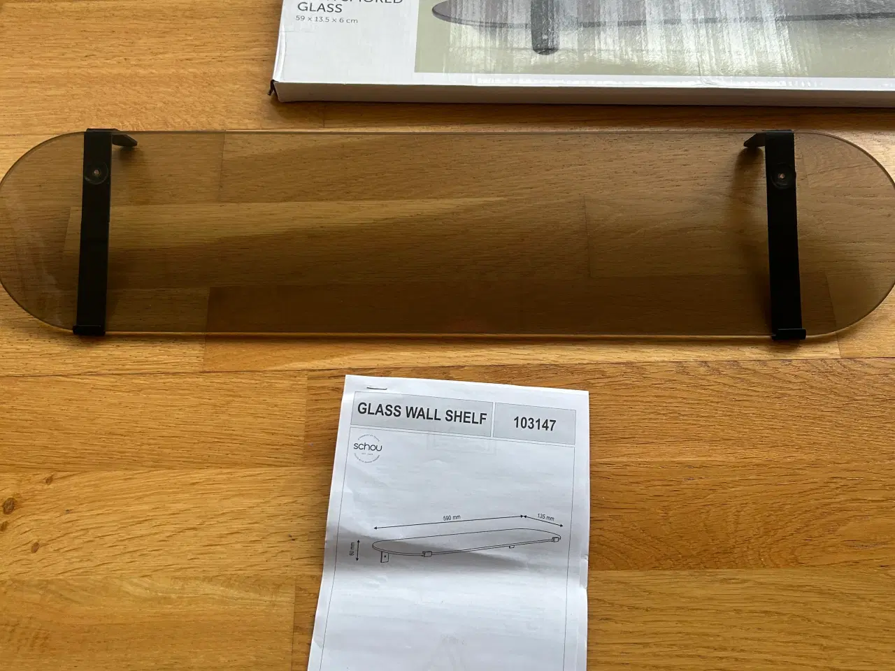 Billede 5 - 2 stk. Ny/ubrugt glashylde