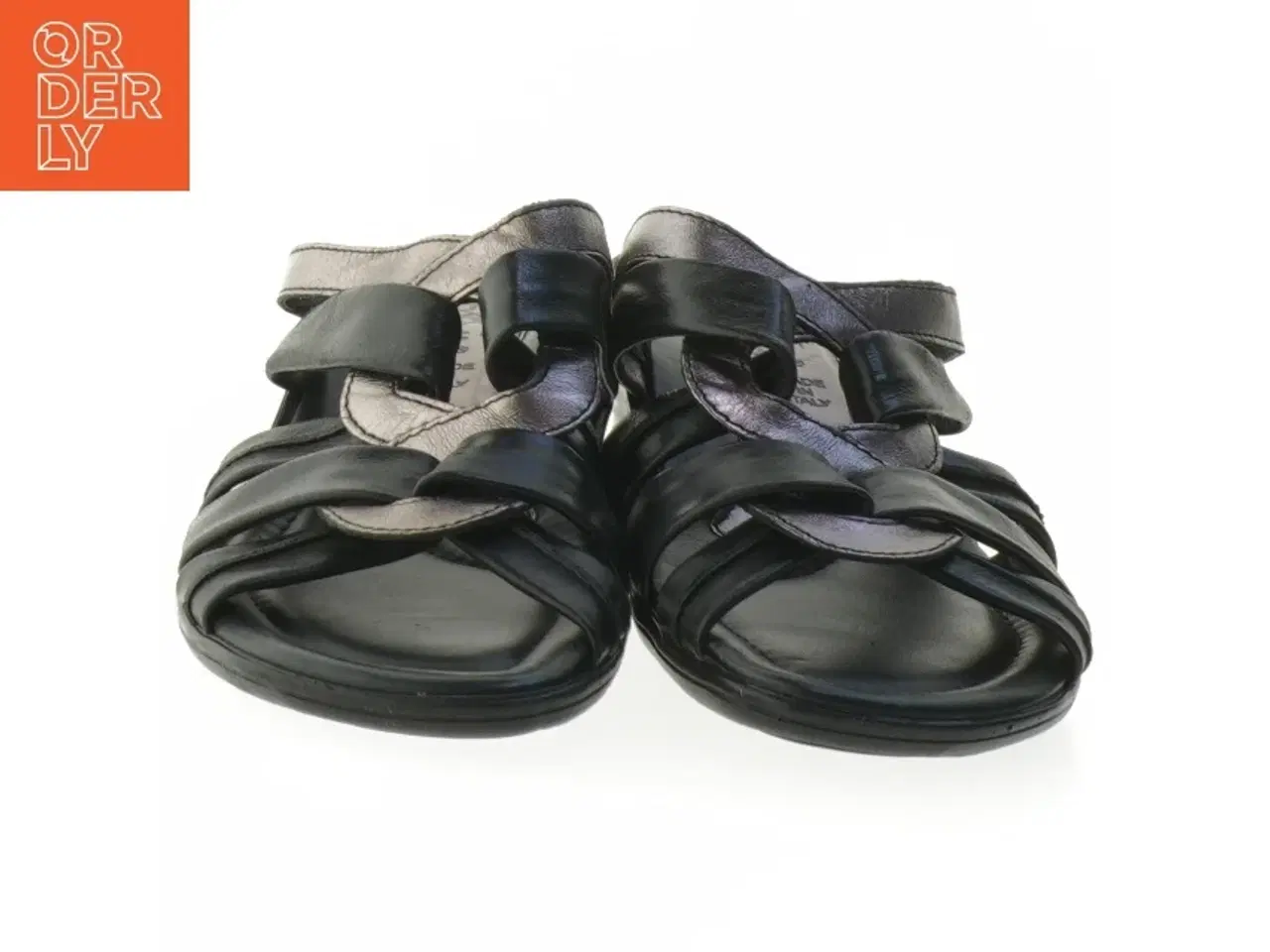 Billede 4 - Ny Sort hæl sandal, størrelse 36 fra Ariva (str. 36 )