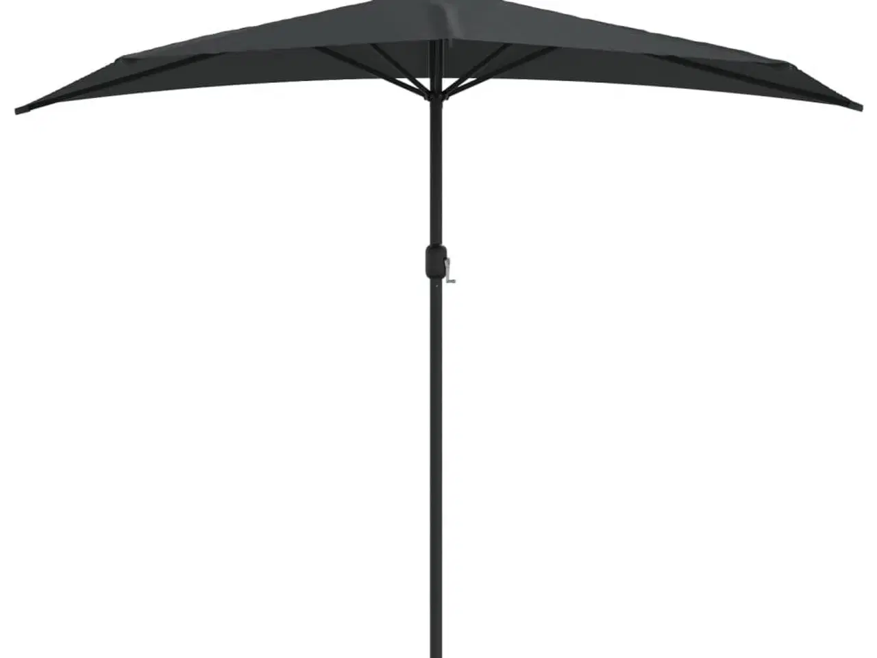 Billede 3 - Balkonparasol med aluminumsstang antracitgrå 270 x 144 cm halv