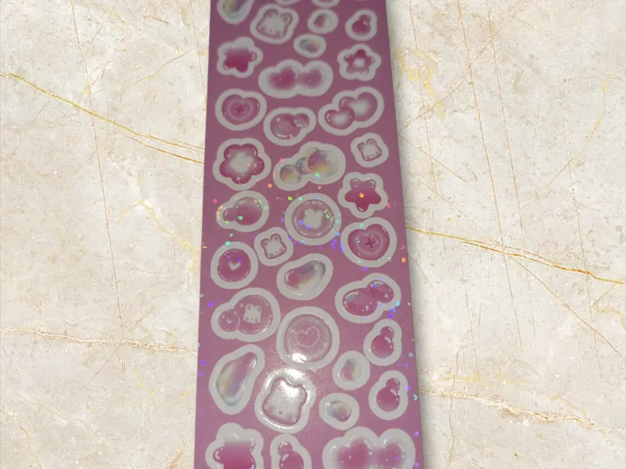 Billede 1 - Skinnende Klistermærker – Drømme i lysrosa med gla