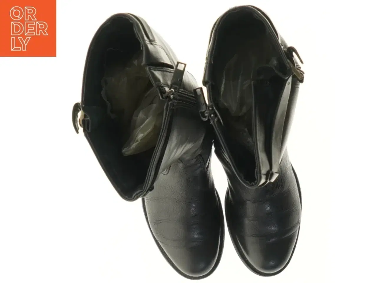 Billede 6 - Lange sorte læderstøvler fra Ecco (str. 36 )