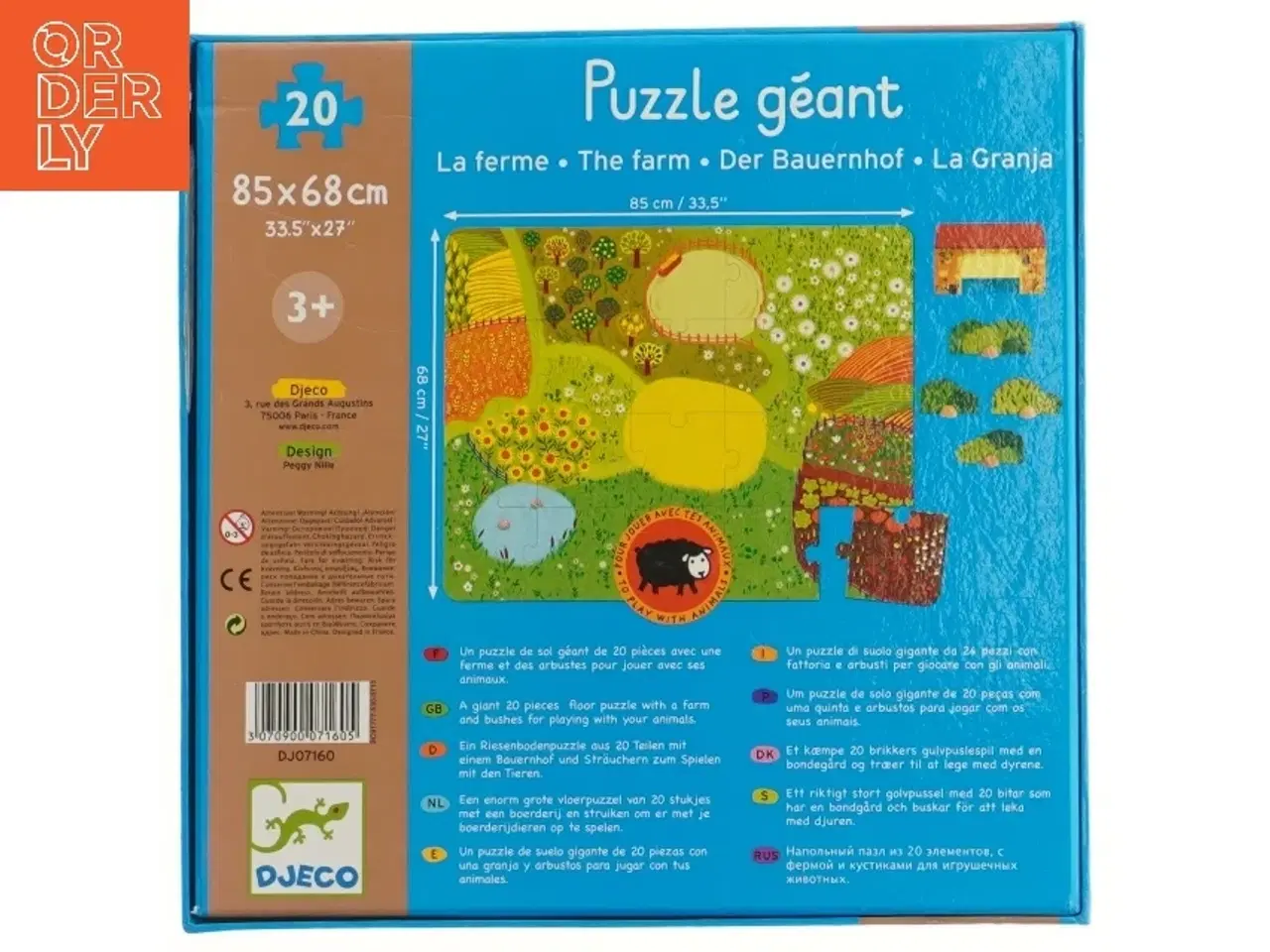 Billede 2 - Djeco gård puslespil fra Djeco (str. 8x25x25 cm)