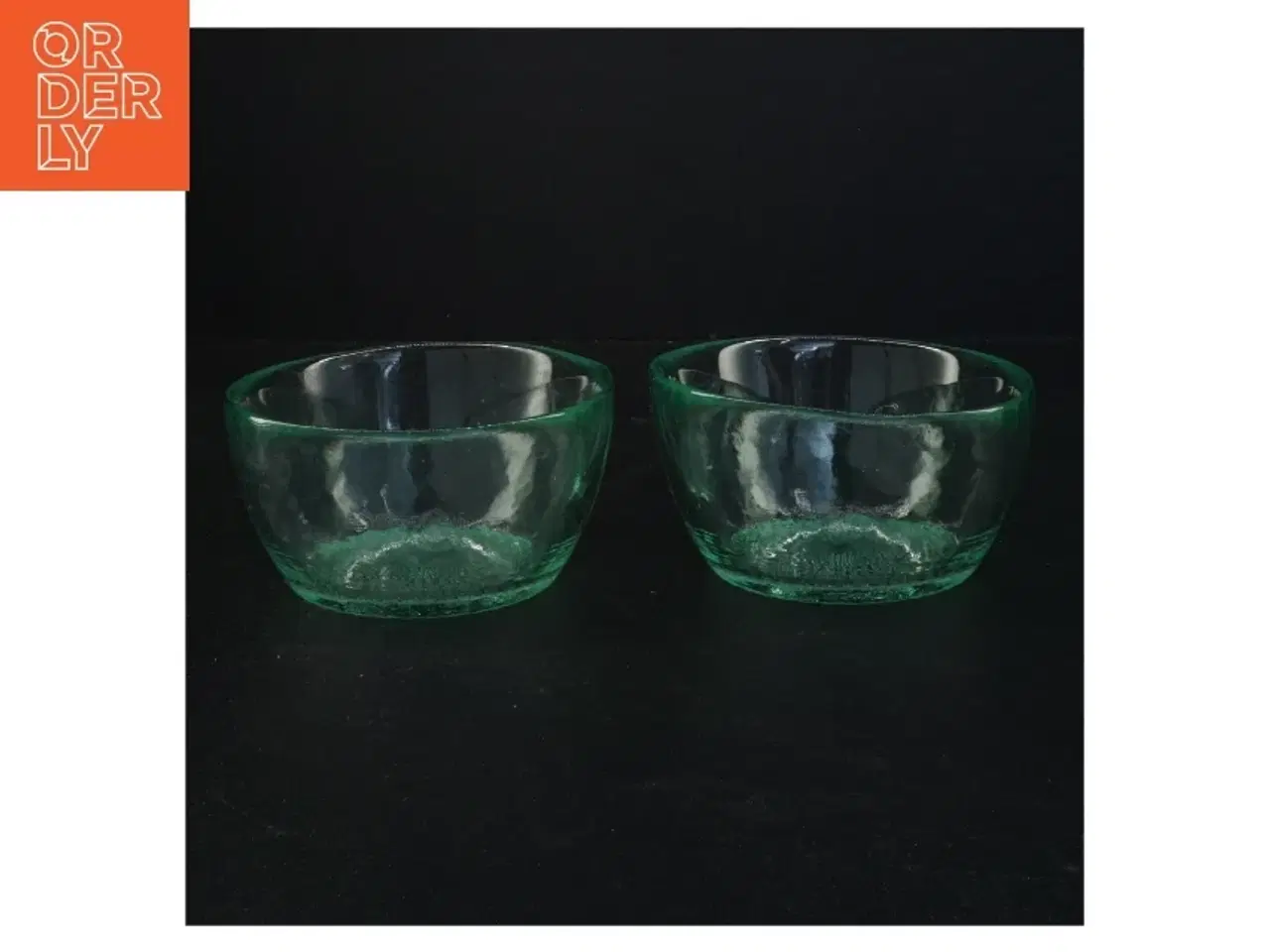 Billede 1 - Grønne glas skåle (str. Diameter 12 cm x 6 cm)