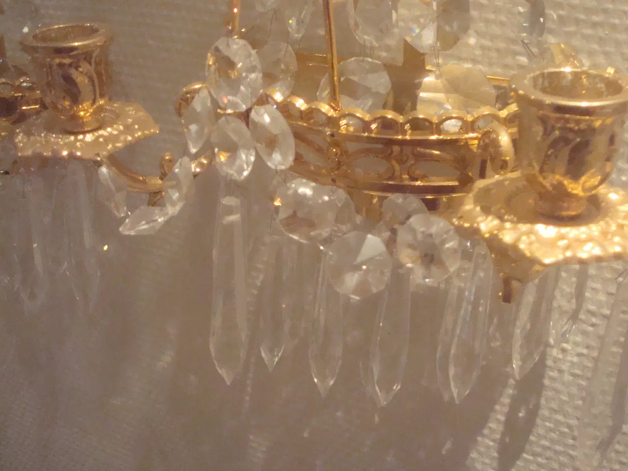 Billede 3 - PRISME LAMPETTER . 2-ARMEDE, FORGYLDTE, FLOTTE