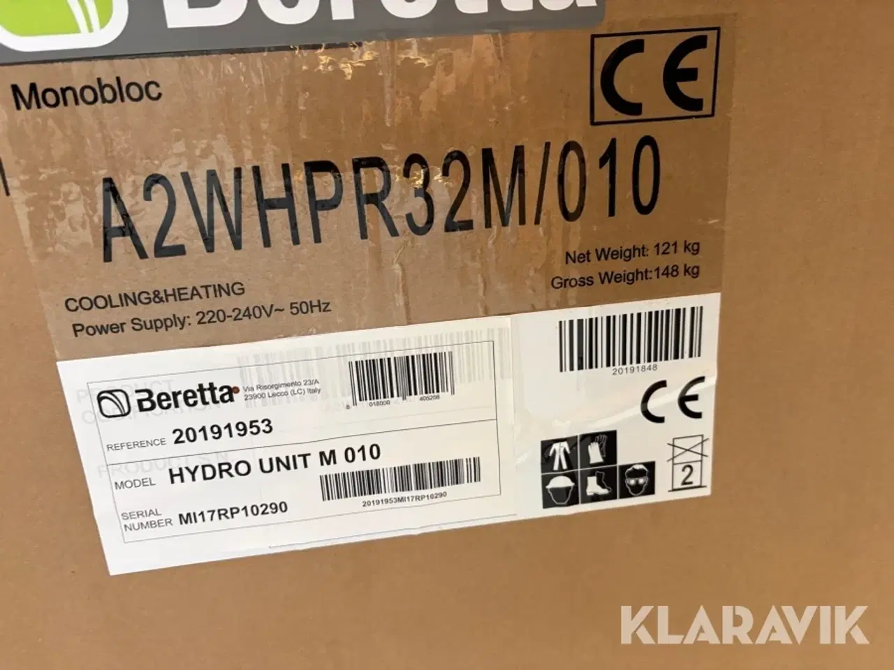 Billede 6 - Varmepumpe Beretta HYDRO UNIT M 010 10kw