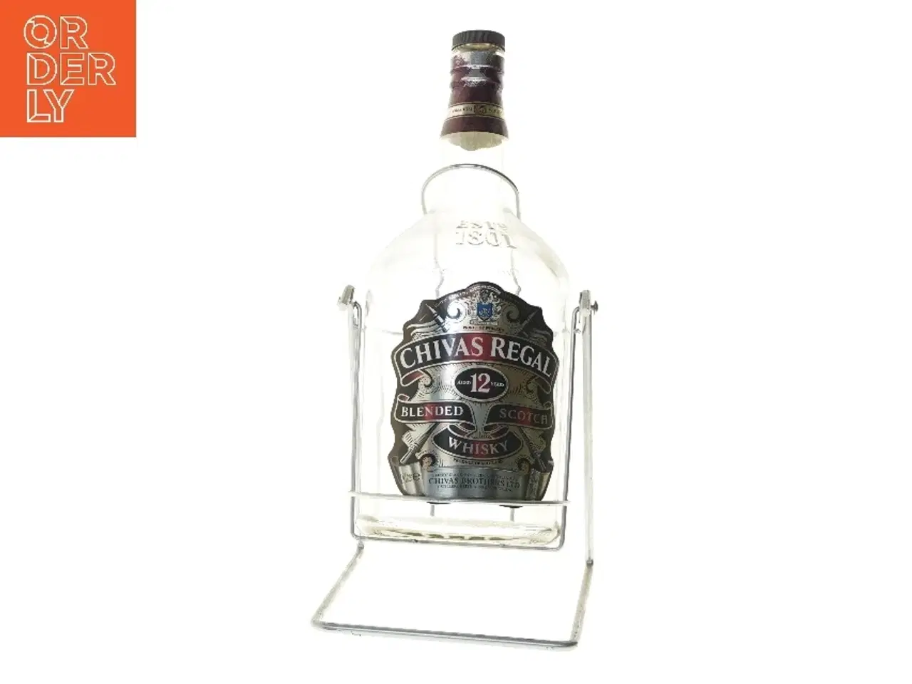 Billede 1 - Stor Chivas Regal whiskyflaske med holder fra Chivas Regal (str. 51 cm)