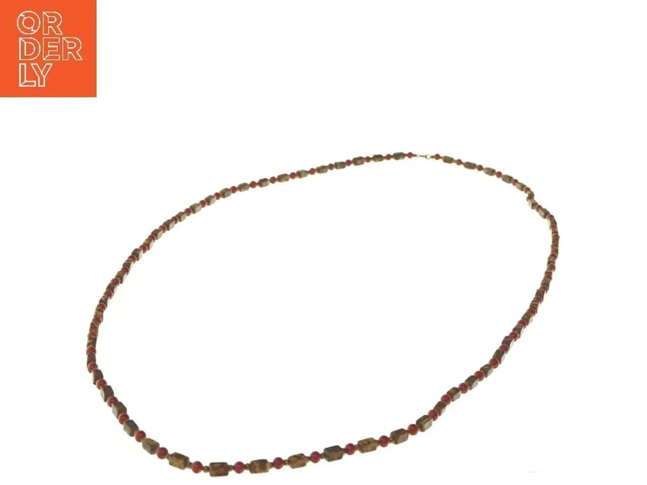 Billede 2 - Lang halskæde med farvede perler (str. 124 cm)