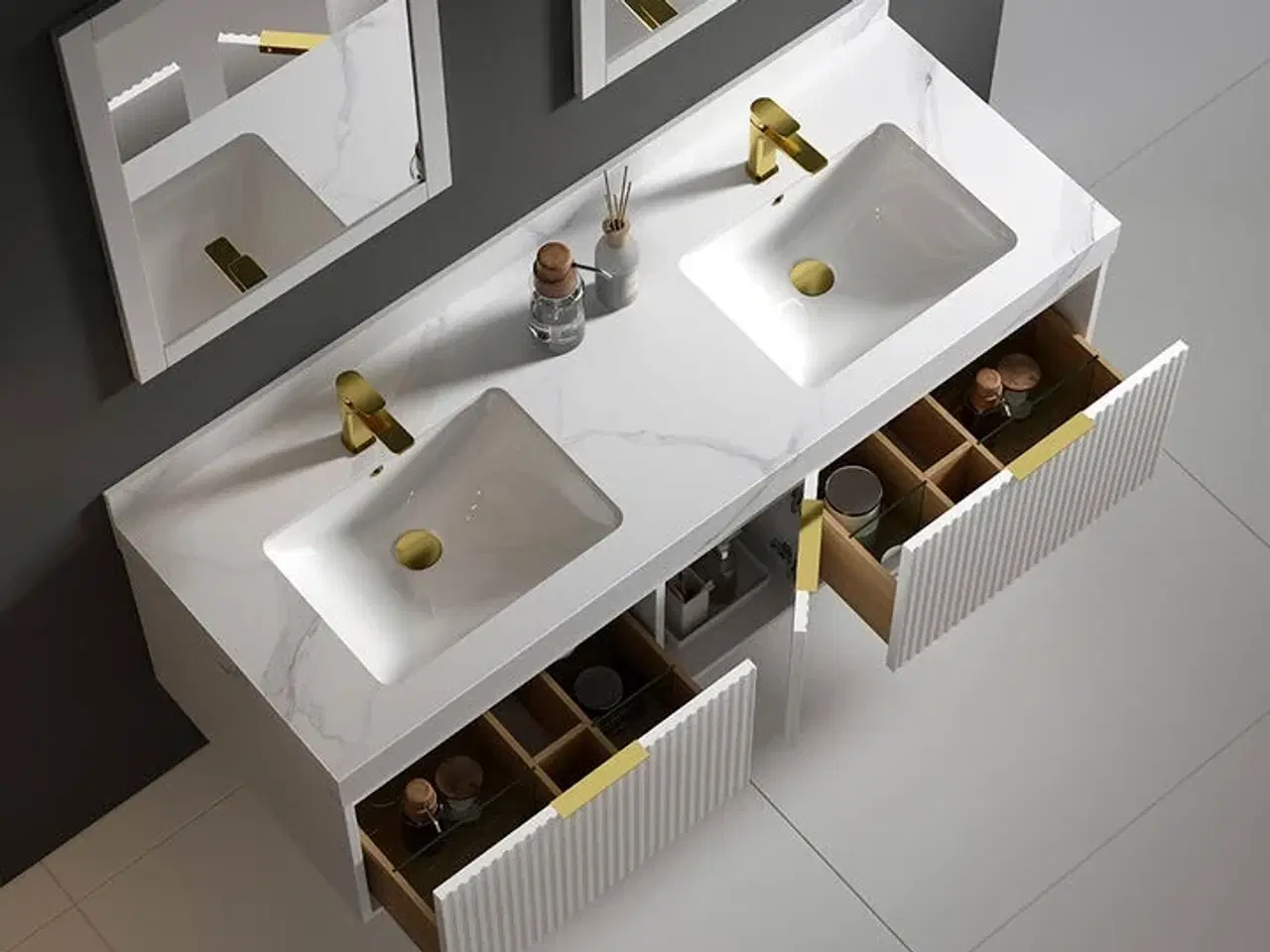 Billede 3 - Baderumsmøbel, Auburn, White, 150