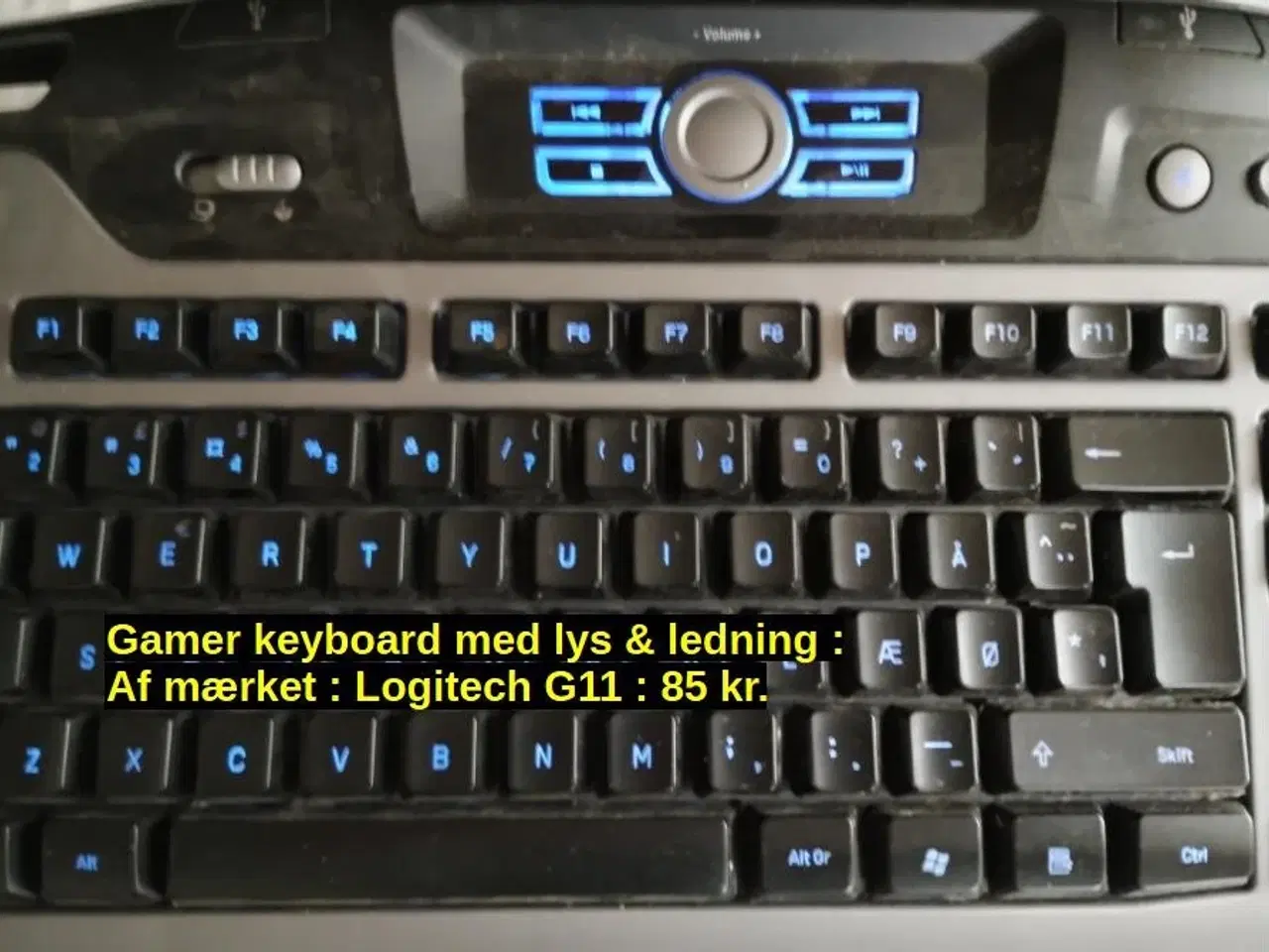 Billede 1 - Gamer keyboard med lys & ledning : Logitech G11