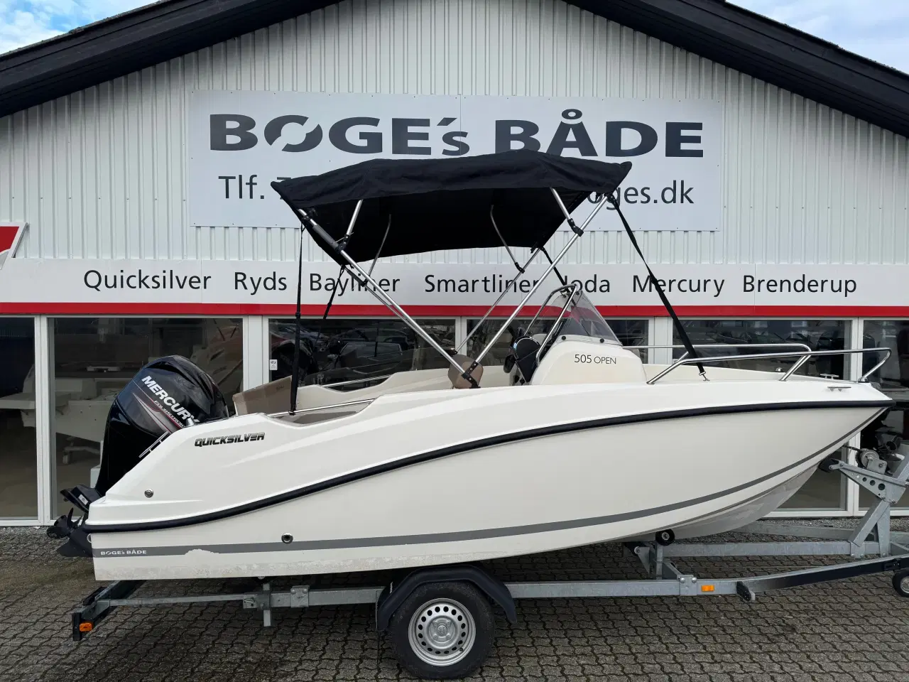 Billede 1 - Activ 505 Open med F60 Mercury-EFI 4 takt og 1000 kg Brenderup trailer.