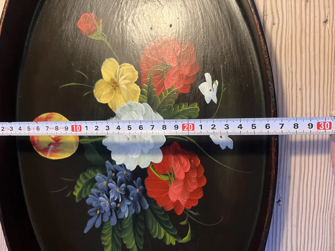 Billede 7 - Charmerende håndmalet bakke i træ