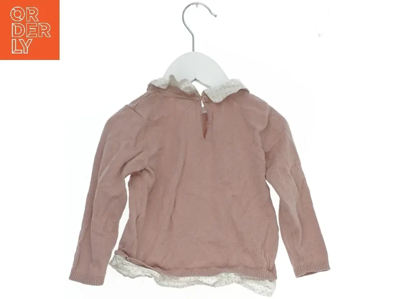 Billede 2 - Lyserød langærmet bluse med krave fra H&M (str. 80)