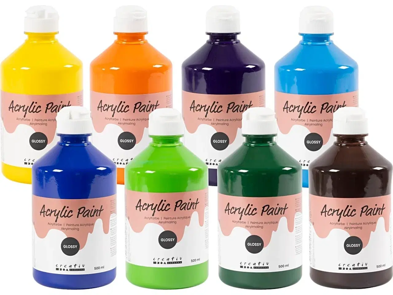 Billede 1 - Akrylmaling Blank, 8x500 ml/ 1 pk.