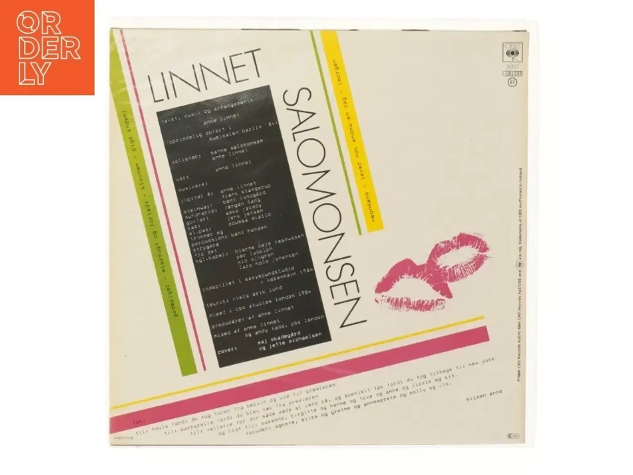 Billede 3 - Linnet Salomonsen Musik fra Berlin 84 LP fra CBS Records