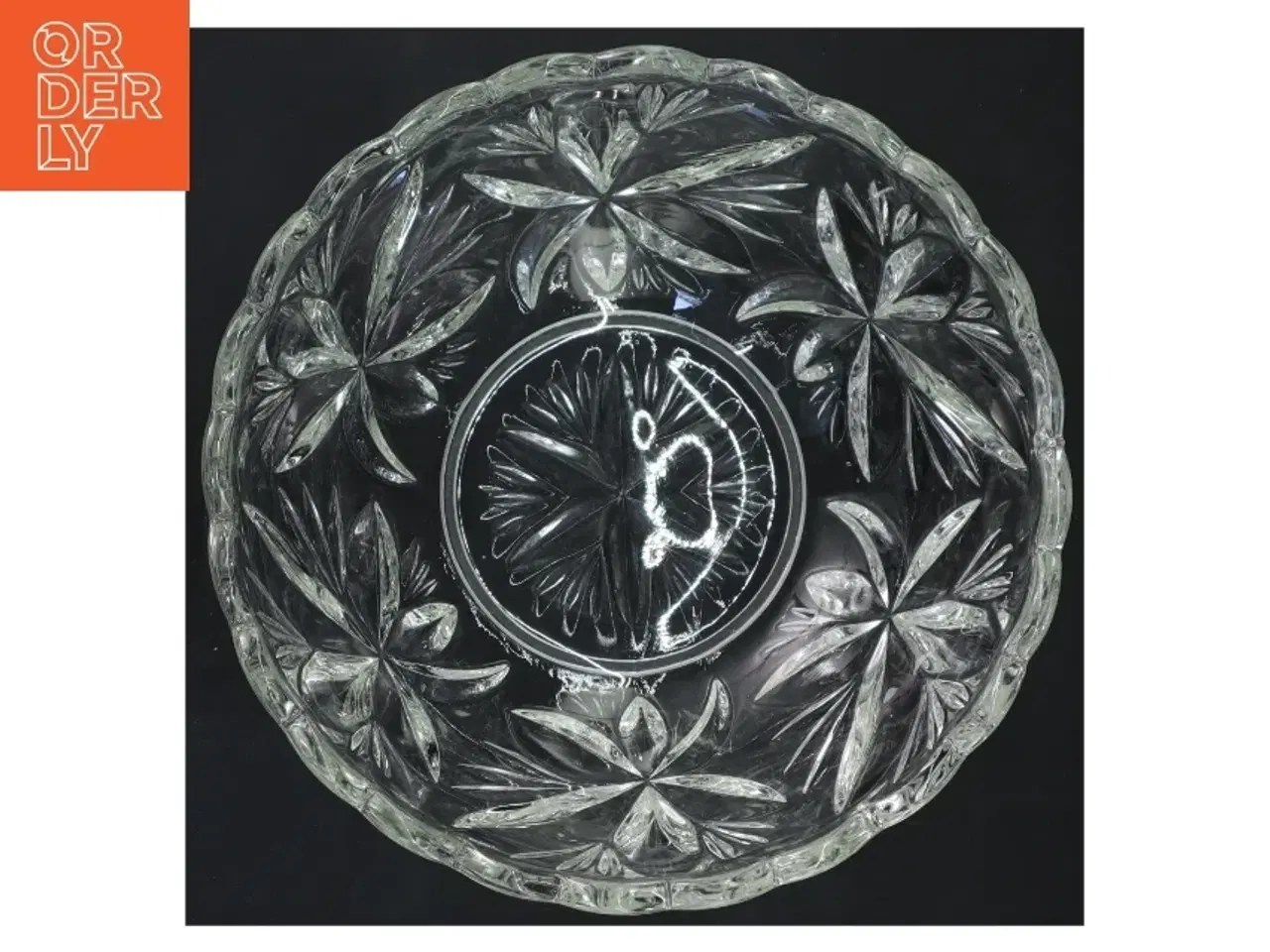 Billede 3 - Klassisk glasskål med dekorativt mønster (str. 21,5x9 cm)