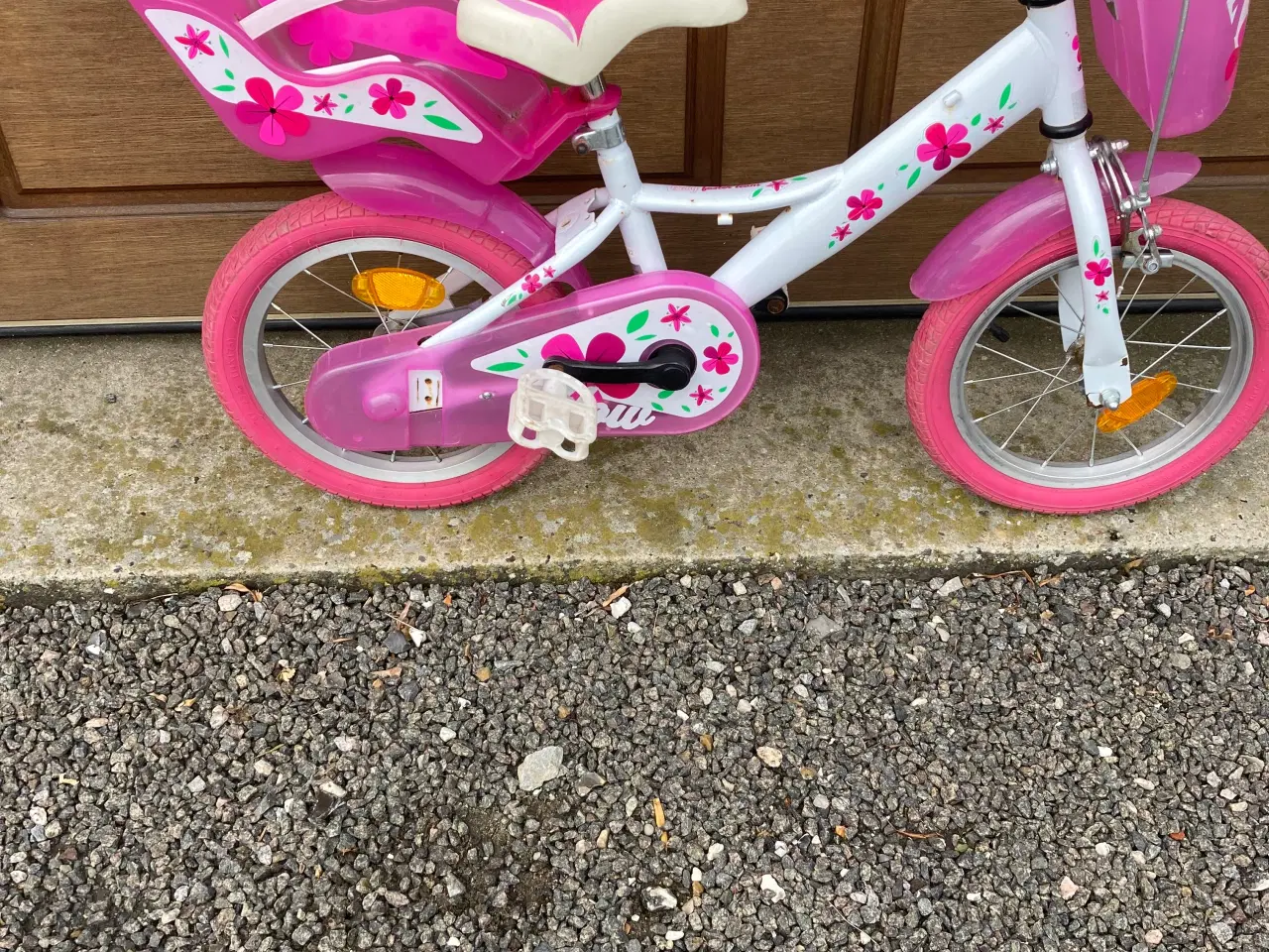 Billede 4 - 14” cykel med cykelkurv, ringklokke og dukkesæde