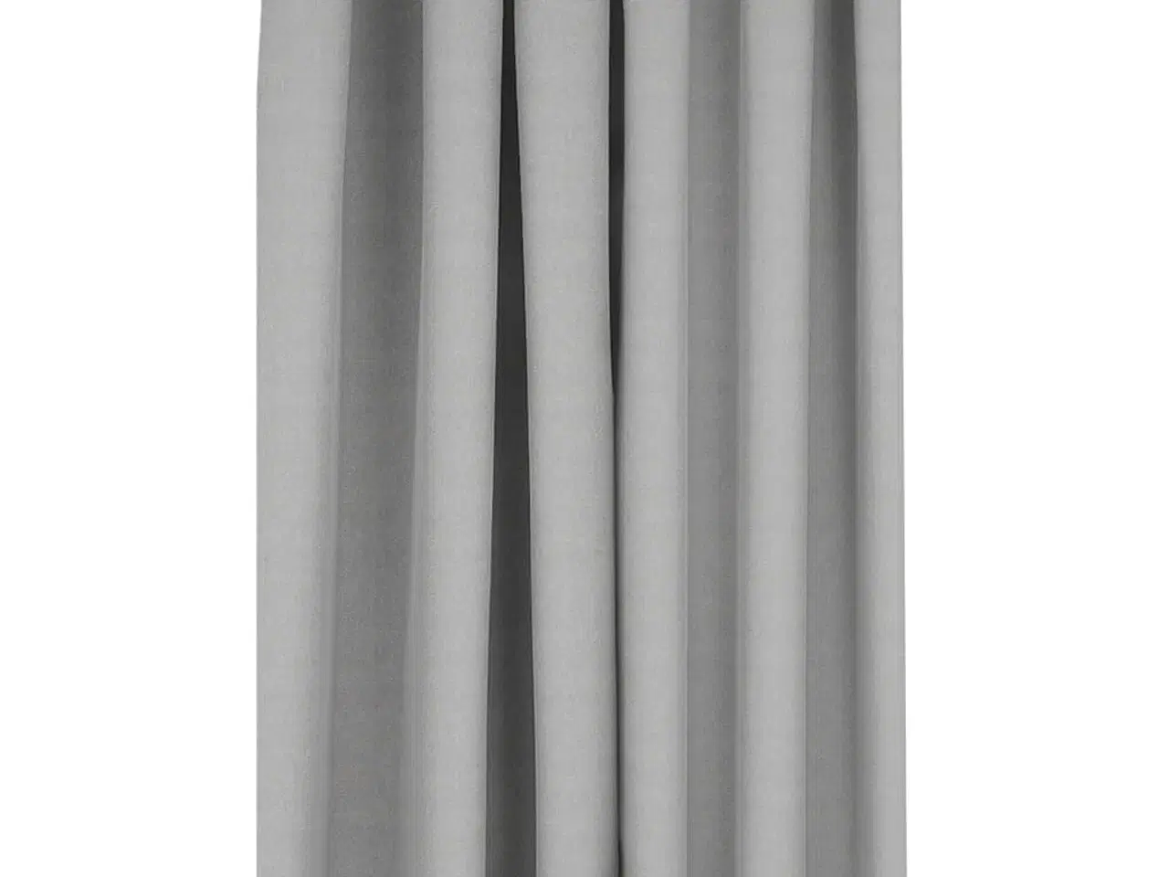 Billede 2 - Mørklægningsgardin med øjer 290x245 cm hør-look grå