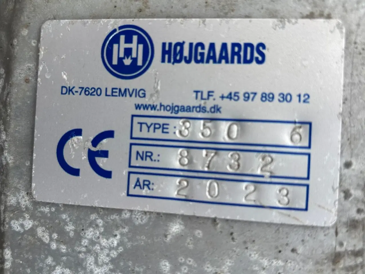 Billede 2 - Højgaards Gyllepumpe Traktorpumpe 350 / 6